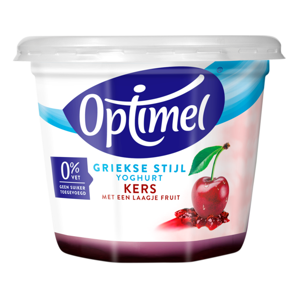 Optimel Yoghurt Griekse stijl kers 0% vet 450g