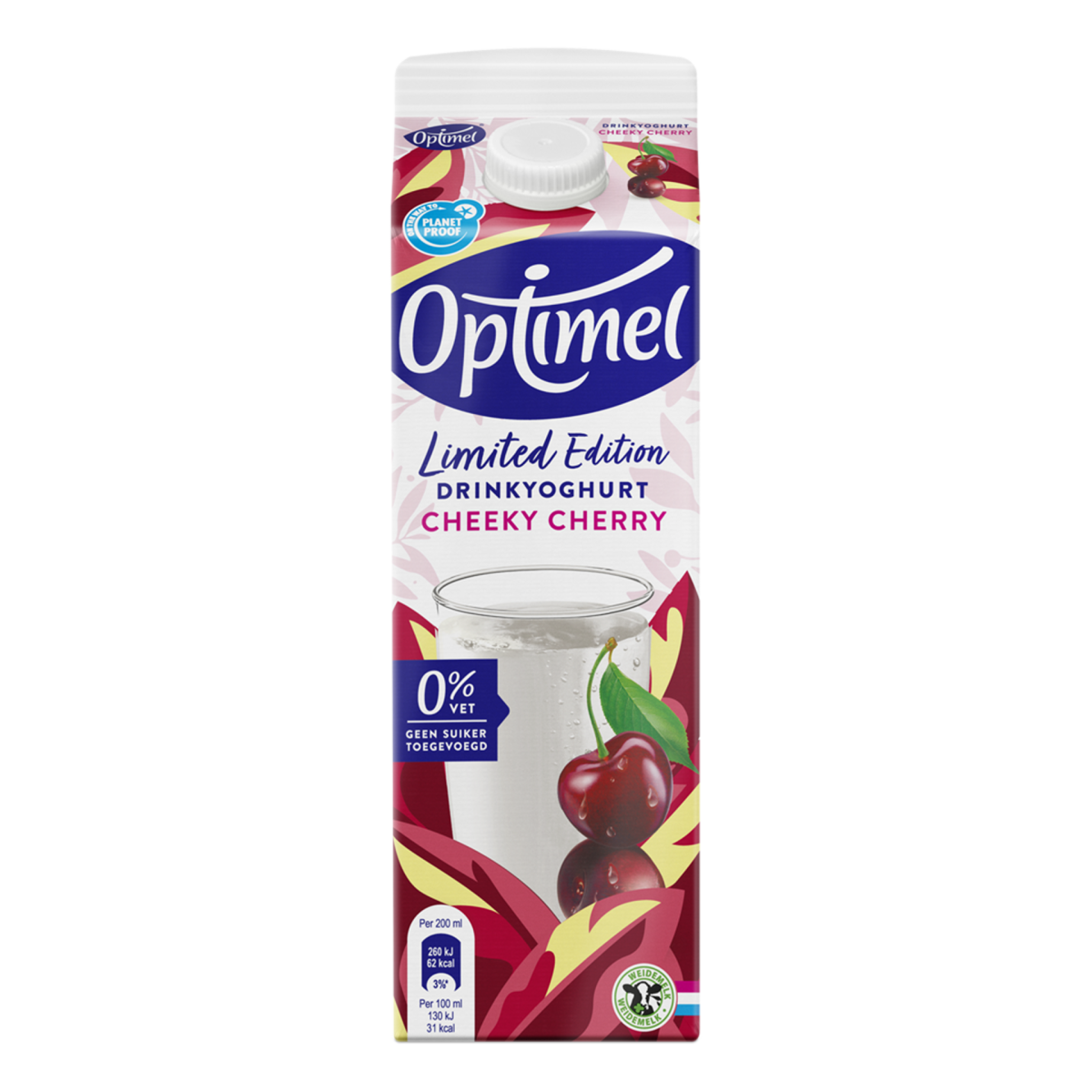 Optimel Drinkyoghurt Limited Edition Cheeky Cherry 1L