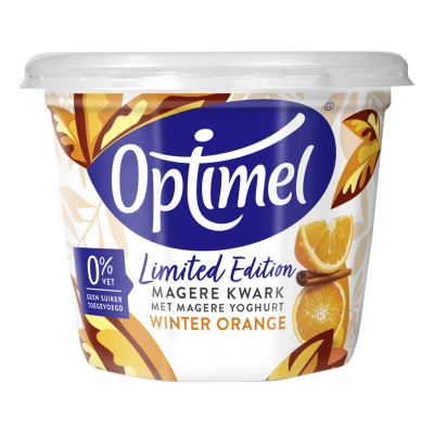 Optimel Magere kwark Limited Edition Winter Orange 0% vet 500g