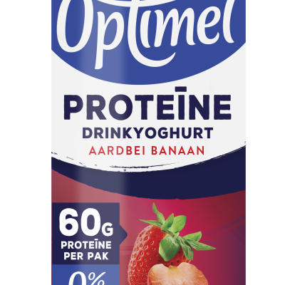 Optimel Proteïne Drinkyoghurt Aardbei Banaan 1ltr