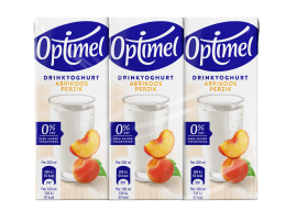 Optimel Langlekker Drinkyoghurt Perzik Abrikoos 0% vet 6x200ml